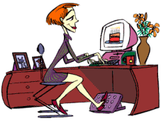 donna al computer