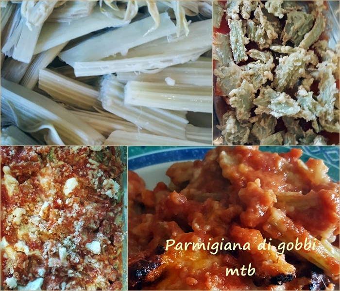 Parmigiana di gobbi (cardi): le fasi