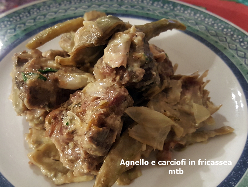 Agnello e carciofi in fricassea