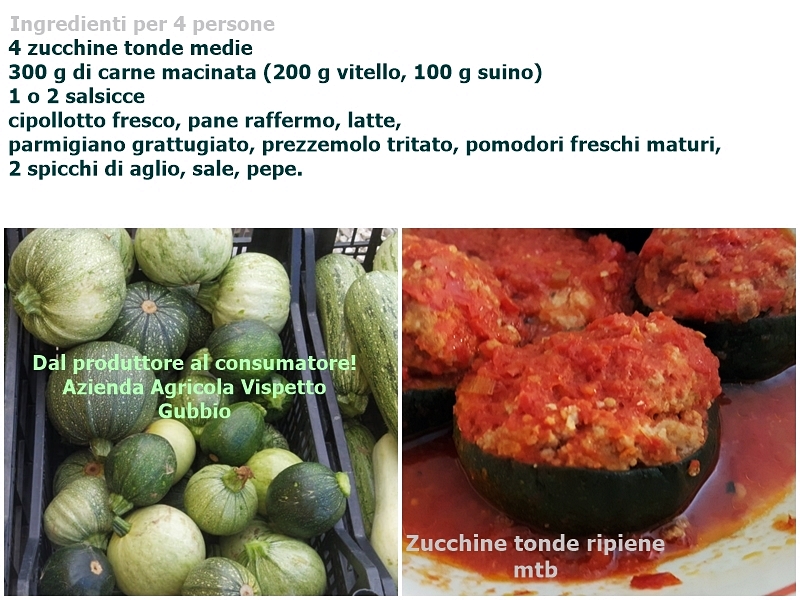 Zucchine tonde ripiene