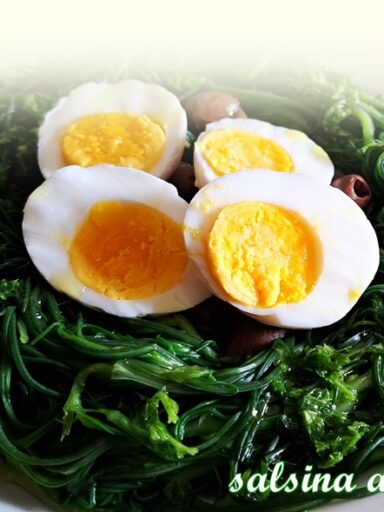Riscoli uova sode salsina al prezzemolo